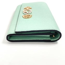 GUCCI Zumi 573612 Long Wallet Leather Green Women's F4034437