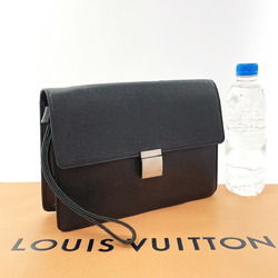 LOUIS VUITTON Louis Vuitton Selenga M30782 Second Bag Taiga Black Men's F4034376