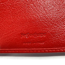 YVES SAINT LAURENT Compact Zip Rive Gauche Cassandra MRT352906Y Bi-fold Wallet Leather Red Women's F4034477