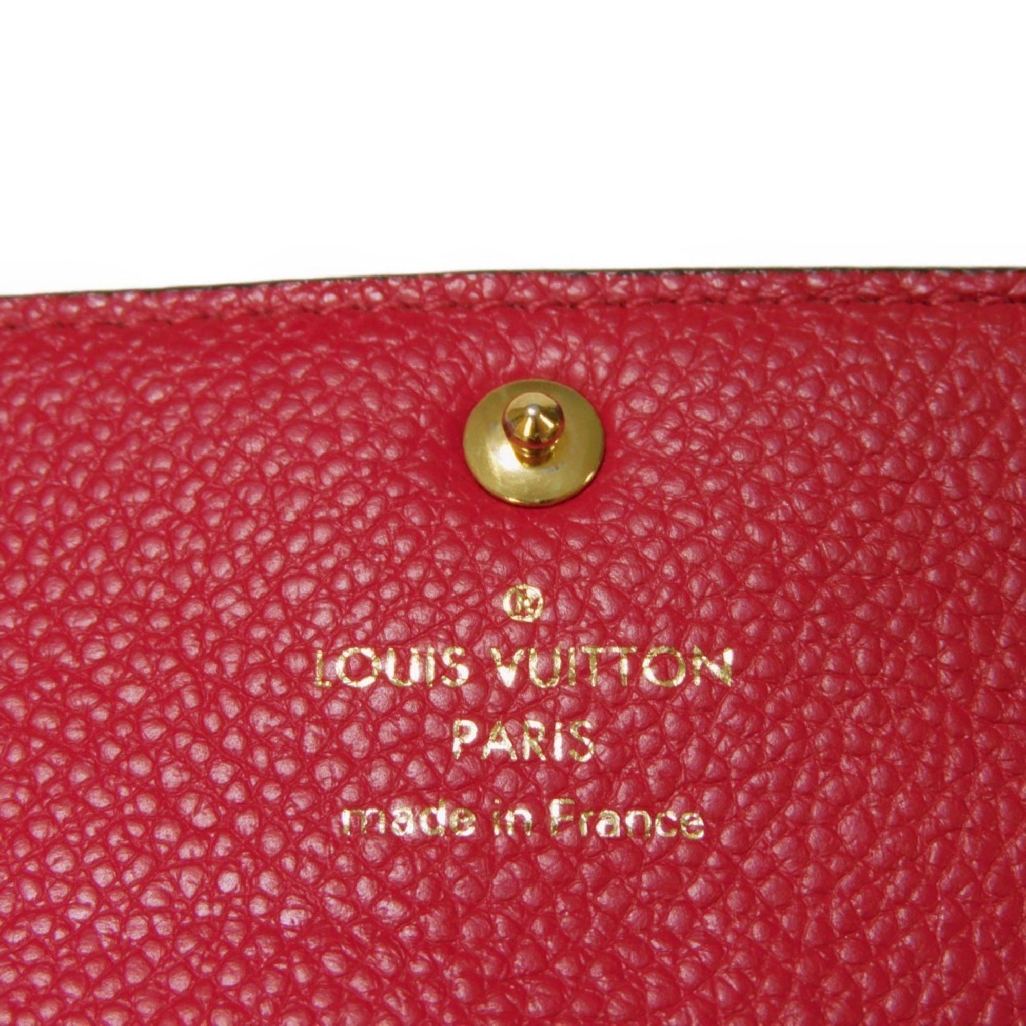 Louis Vuitton LOUIS VUITTON Key Case Multicle 6 Flower Embossed Red 6-Row Monogram Empreinte Scarlet M63708 Men's Women's