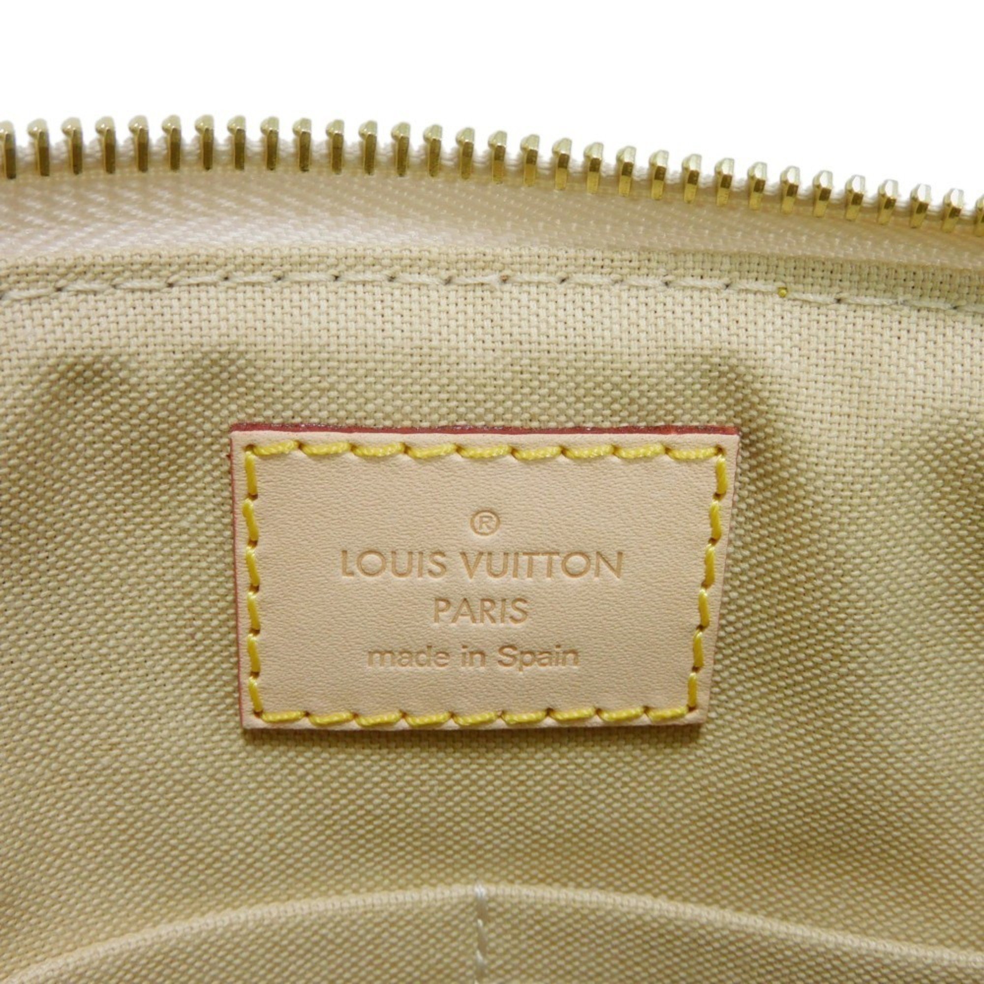 Louis Vuitton Siracusa PM Shoulder Bag Pleated Gold Crossbody Damier Azur Ivory N41113 Women's