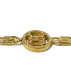 CELINE Necklace Macadam Old Circle Triomphe Arc de GP Long Chain 95cm Blason Plated Gold Men's Women's