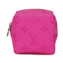 Louis Vuitton LOUIS VUITTON Porte Cle Pouch Fuchsia Pink Key Ring Charm Taiga Rama Monogram Rose MP2980 Men's