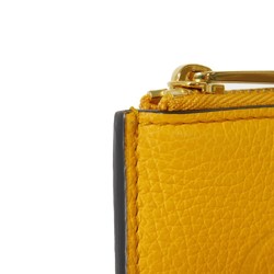 GUCCI Coin Case Fragment Calfskin Card Holder Wallet Embossed Yellow 725550 AABEY 7636 Men's