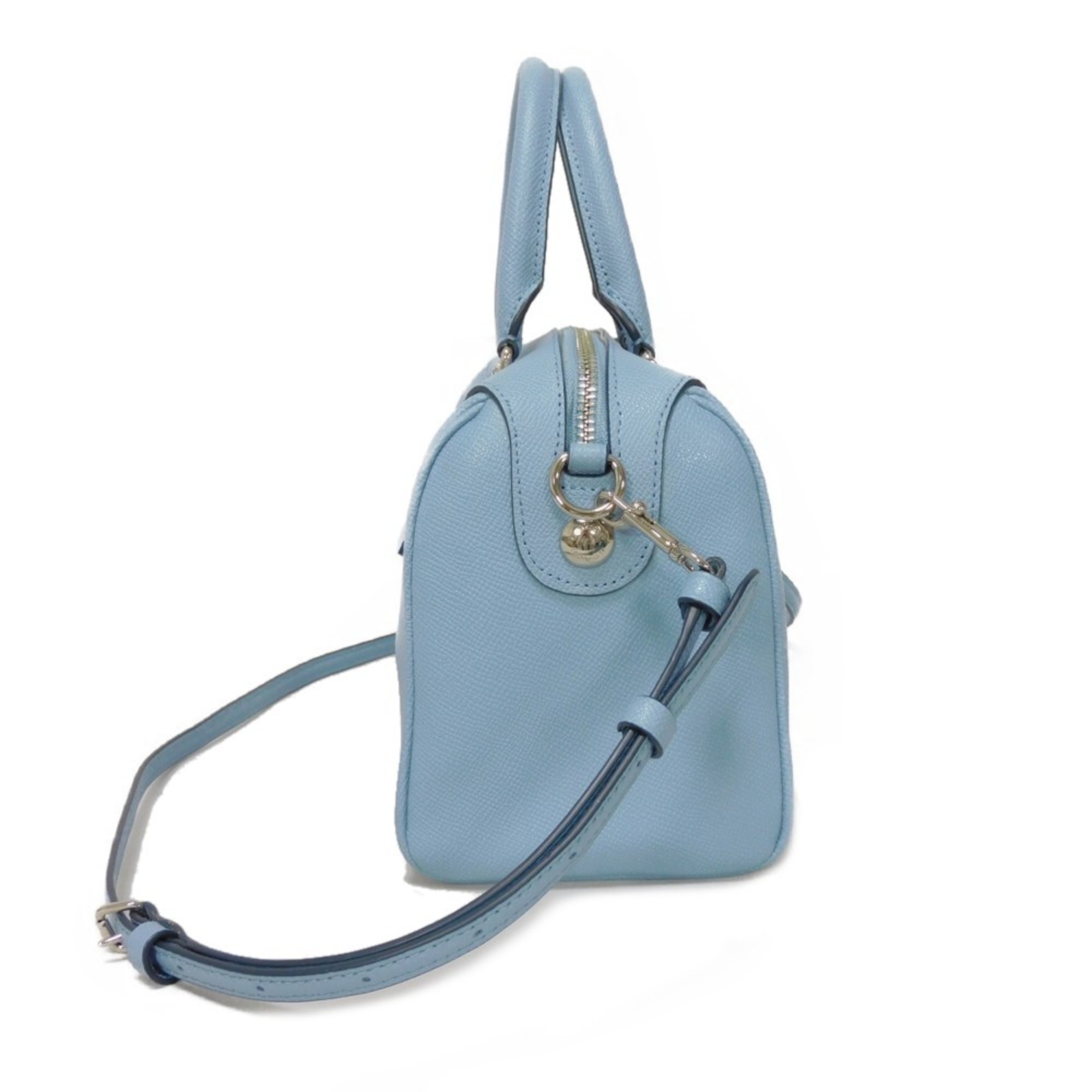 Coach COACH Handbag Bennett Satchel Pastel Blue Boston Shoulder Bag Metal Pale F57521 Women's