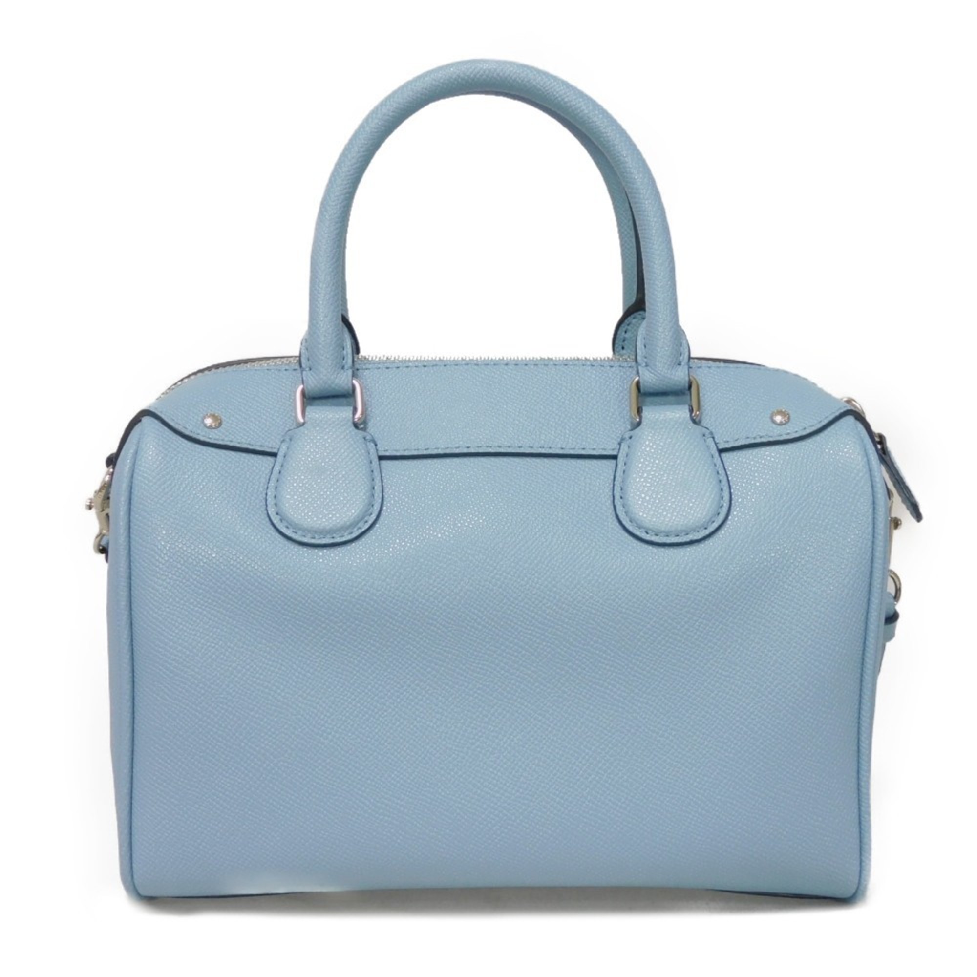 Coach COACH Handbag Bennett Satchel Pastel Blue Boston Shoulder Bag Metal Pale F57521 Women's