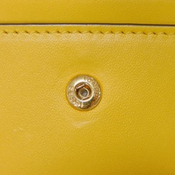 FENDI Long Wallet Roma Continental Yellow Bi-fold Embossed Mimosa 8M0251 AAYZ F192E Men's Women's Billfold