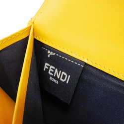 FENDI Long Wallet Roma Continental Yellow Bi-fold Embossed Mimosa 8M0251 AAYZ F192E Men's Women's Billfold