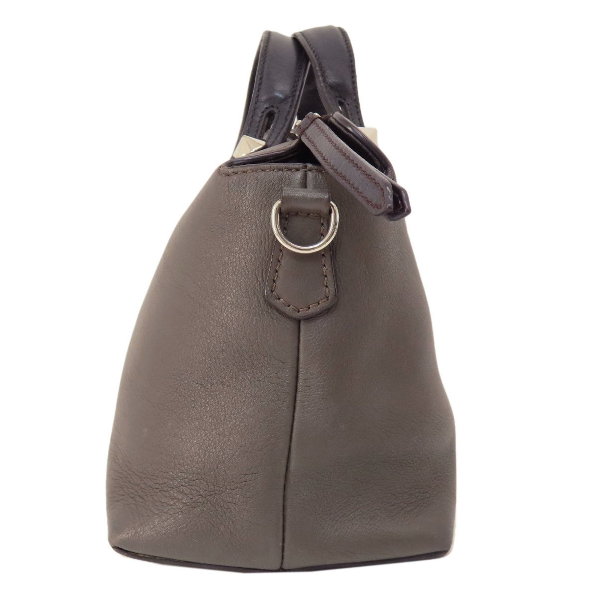 Fendi Women's Leather Handbag Gray