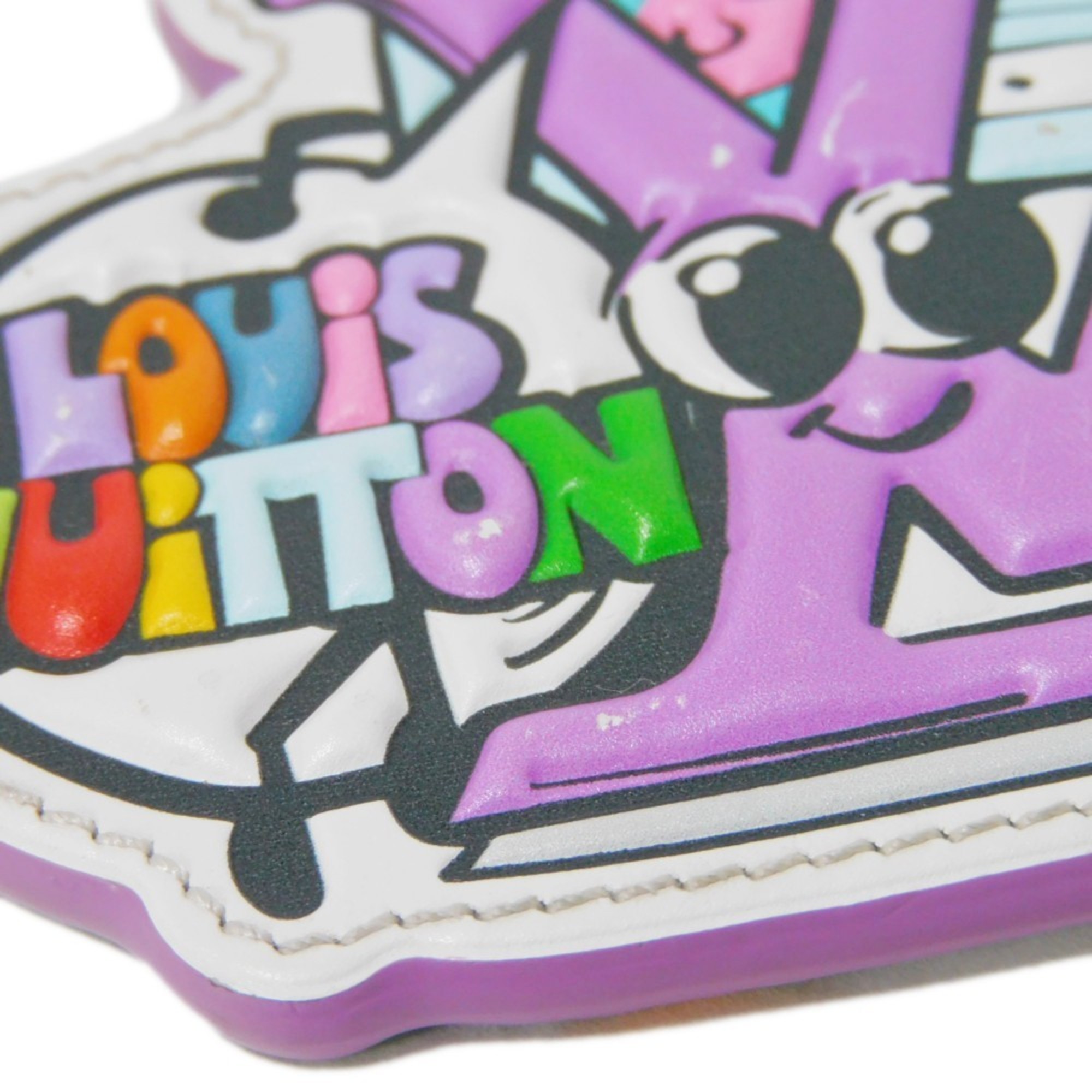LOUIS VUITTON Keychain Porte-Cle Monogram Comics Embossed Multicolor Keyring MP3456 Men's
