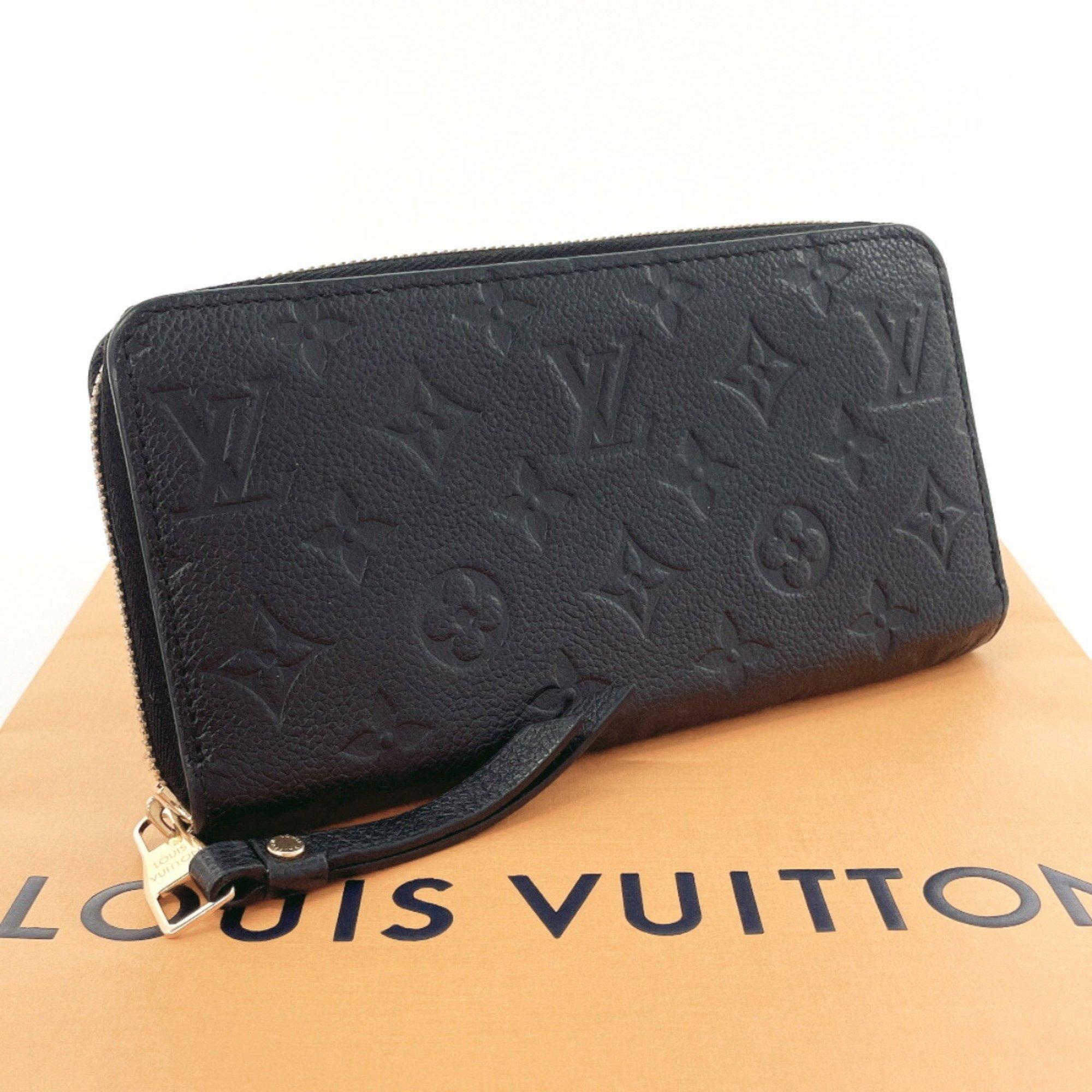 LOUIS VUITTON Louis Vuitton Zippy Wallet M61864 Long Monogram Empreinte Black Unisex F4034418