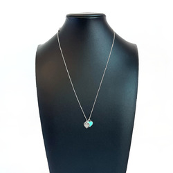 TIFFANY&Co. Tiffany Double Heart Tag 1P Diamond Return to Necklace Silver 925/Diamond Women's N3123426
