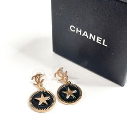 CHANEL Coco Mark Star Swing Earrings Metal/Synthetic Resin Gold Women's F4034390