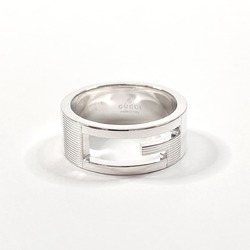 GUCCI Gucci Branded Cutout G Ring, Silver 925, Size 14, Silver, Women's, F4014017