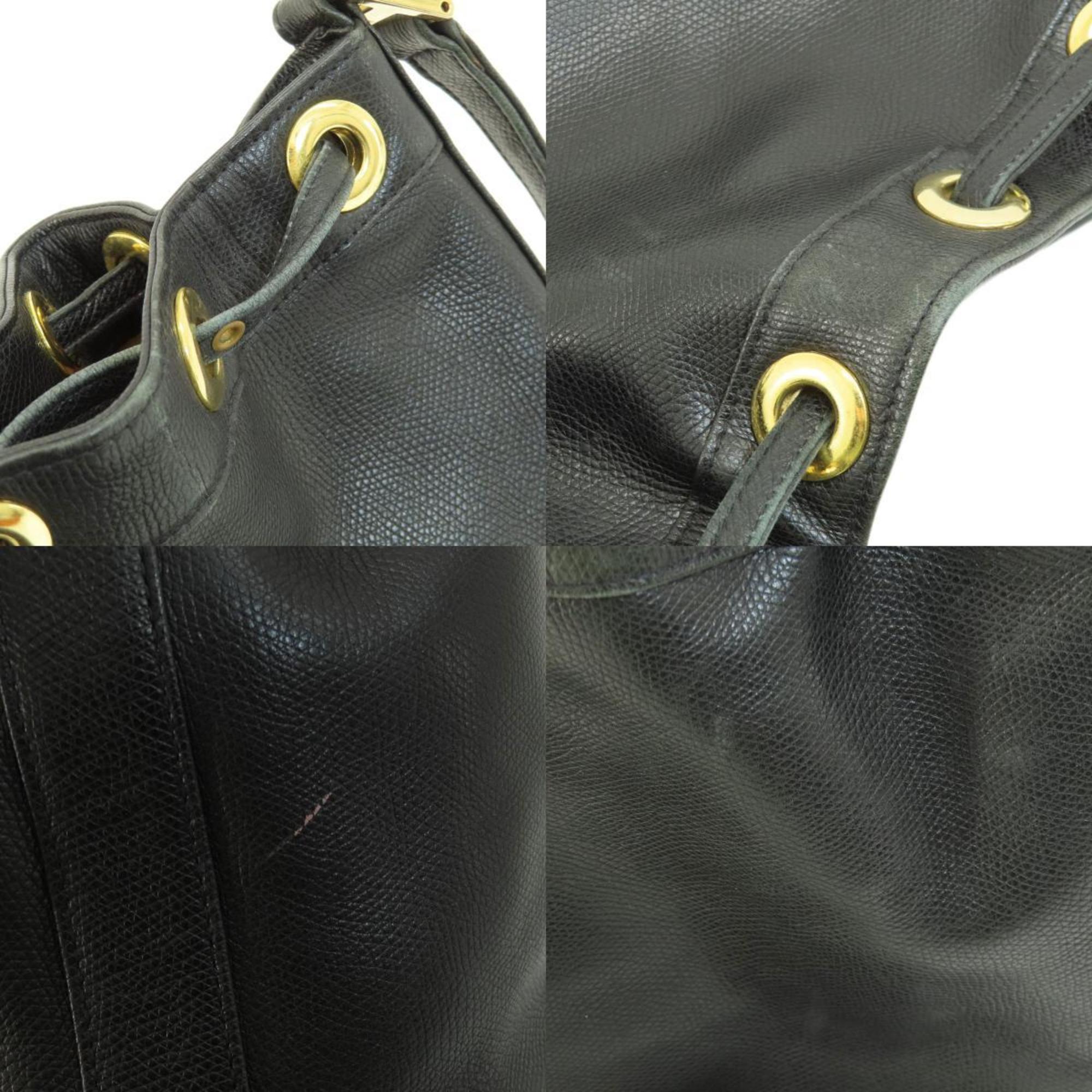 MCM metal fittings shoulder bag leather ladies