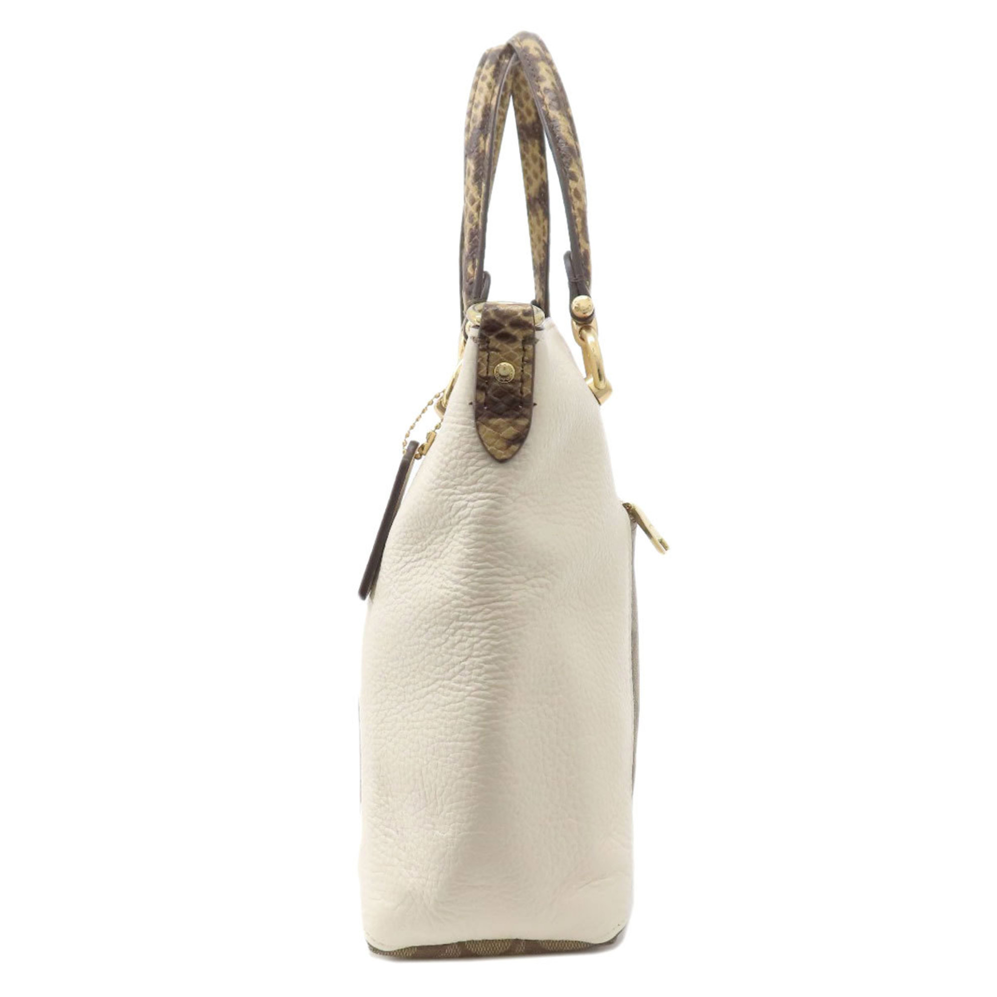 Coach C7261 Signature Handbag PVC/Leather Women's COACH