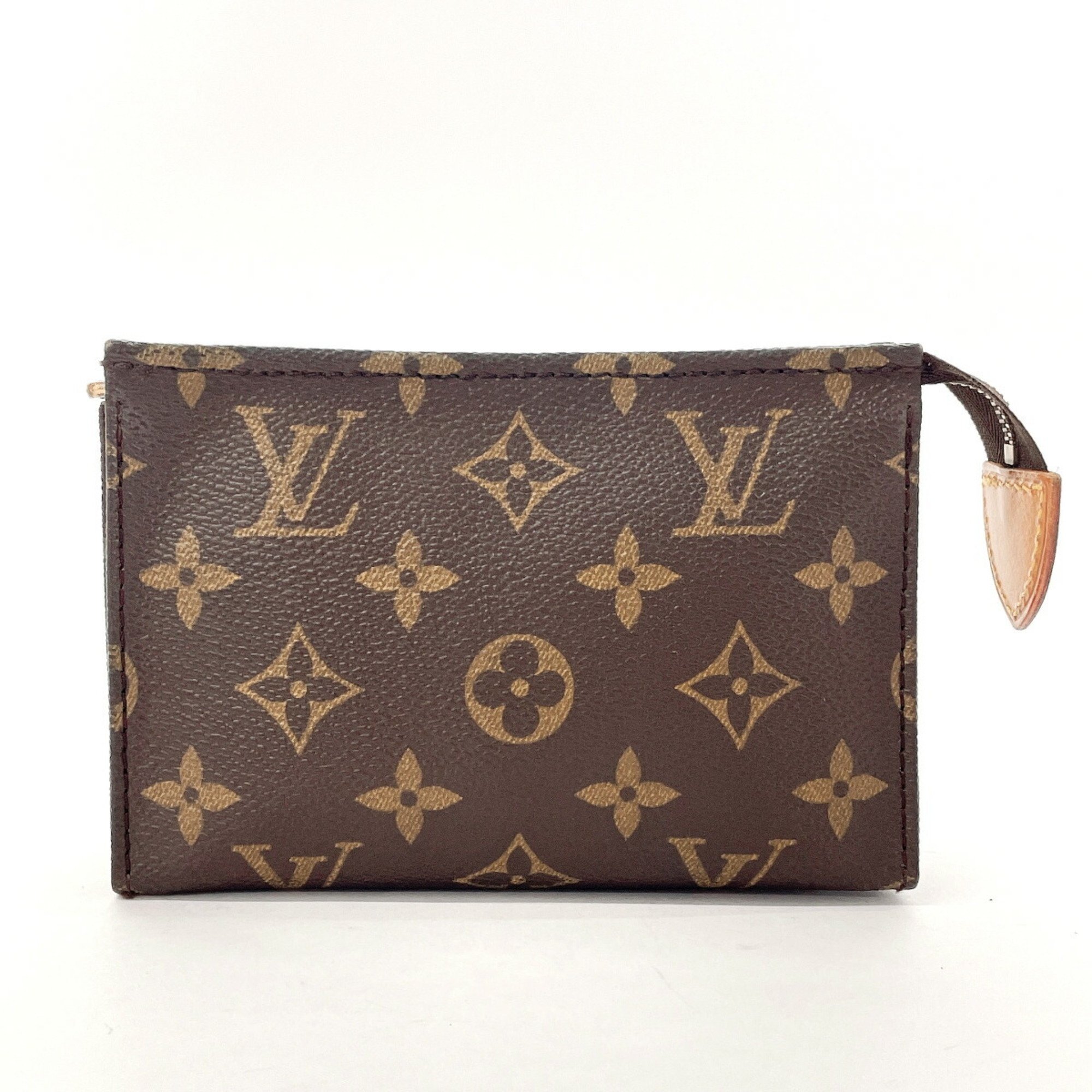 LOUIS VUITTON Louis Vuitton Poche Toilette 15 M47546 Pouch Monogram Canvas Brown Unisex F4034406