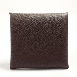 HERMES Bastia Coin Case, Epsom Leather, Dark Brown, B Stamp, Unisex, N4044641