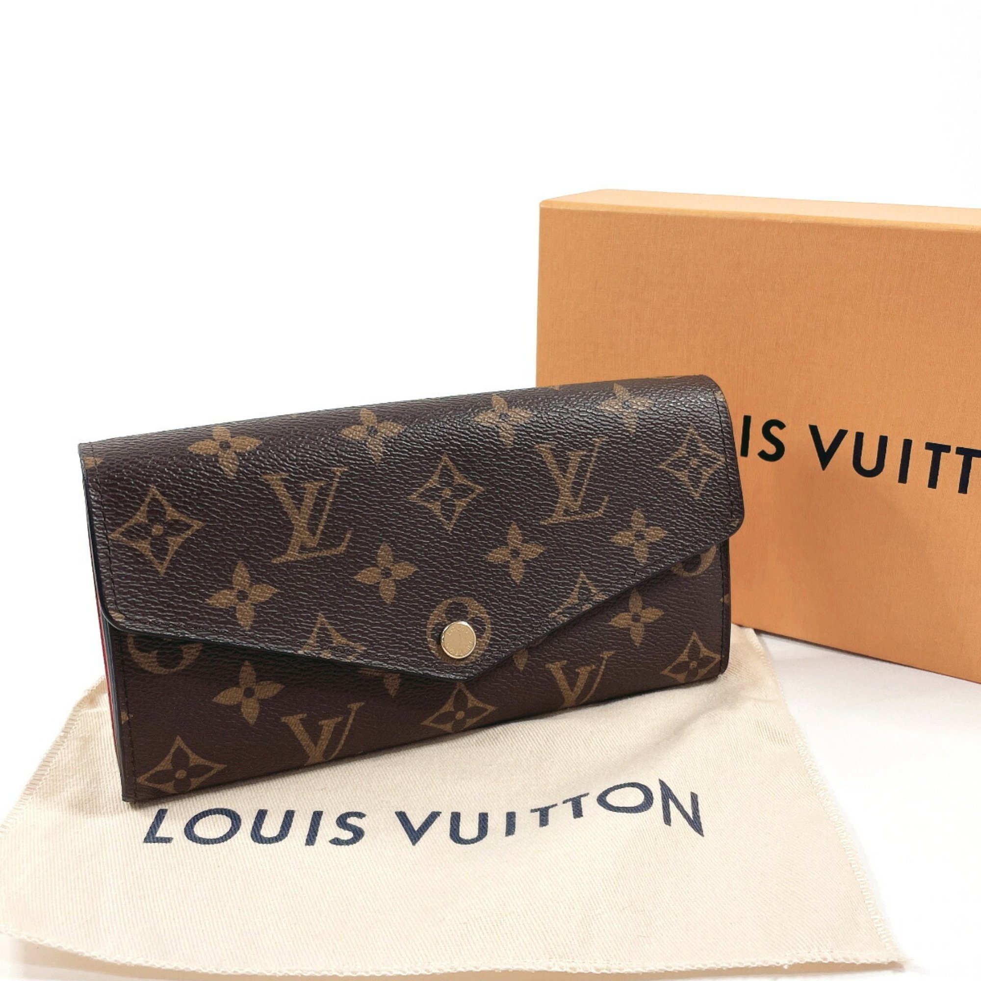 LOUIS VUITTON Louis Vuitton Portefeuille Sarah M62236 Long Wallet Monogram Canvas Brown Women's N4044648