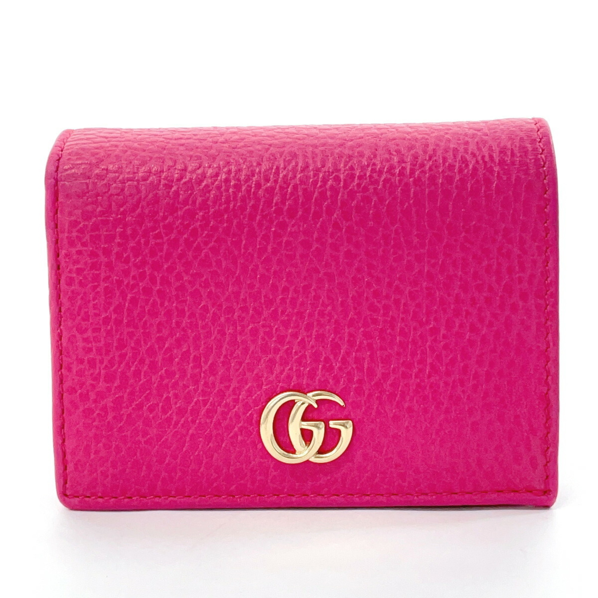 GUCCI GG Marmont 456126 Bi-fold wallet Leather Pink Women's F4034429