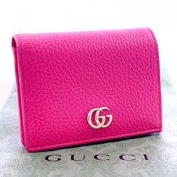 GUCCI GG Marmont 456126 Bi-fold wallet Leather Pink Women's F4034429