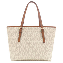 Michael Kors MK Signature Tote Bag Leather/Coated Canvas Women's