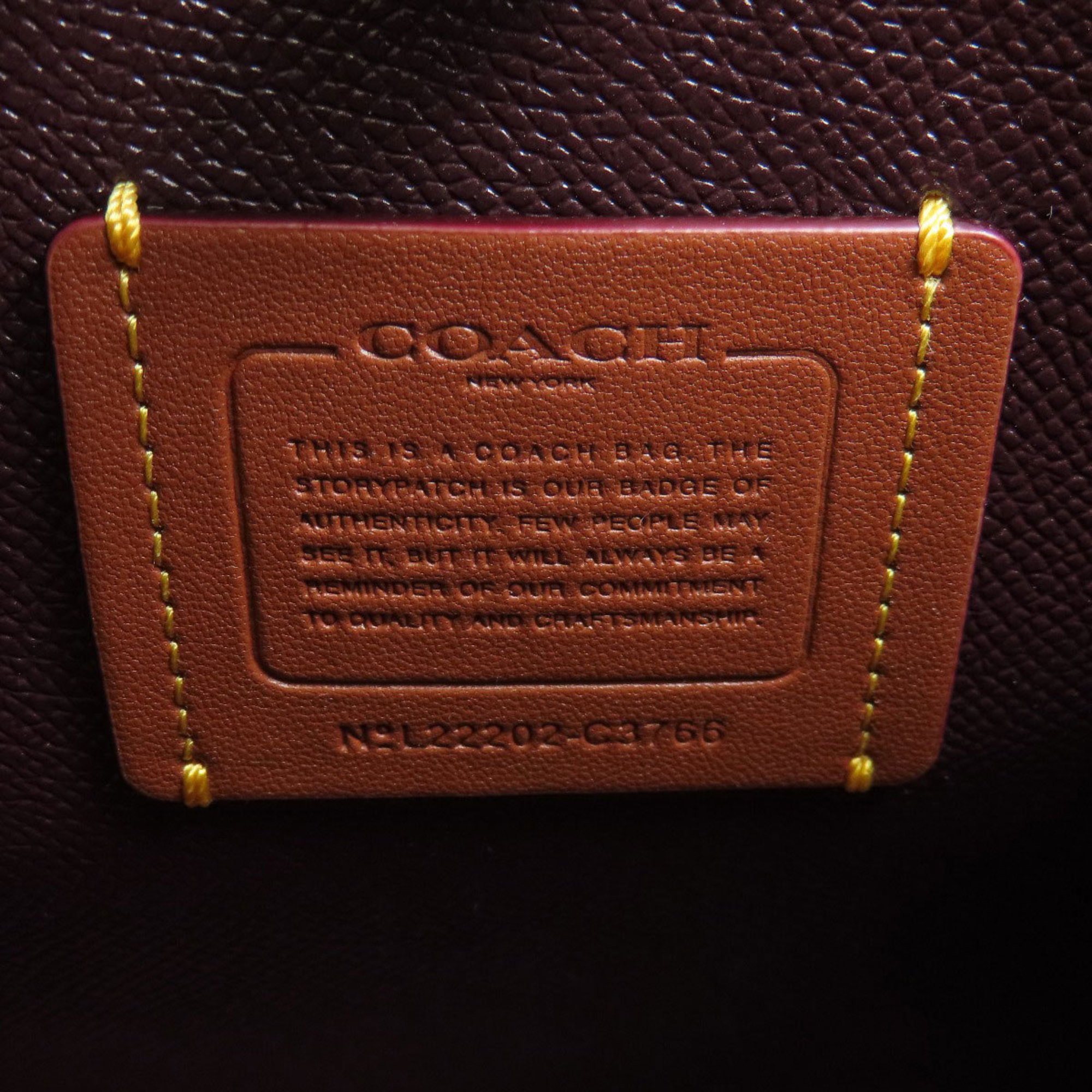 Coach C3766 Hardware Handbag Leather Women's COACH