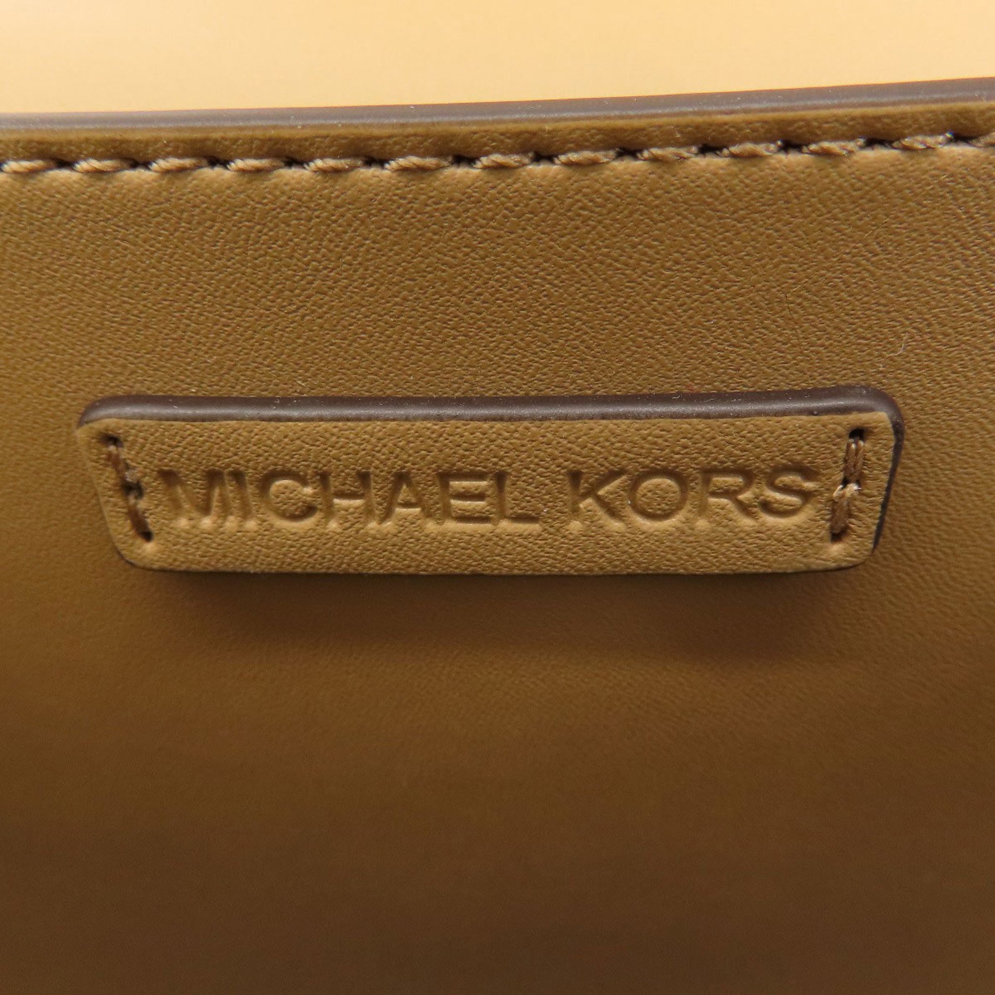 Michael Kors MK Signature Shoulder Bag Leather/Coated Canvas Women's