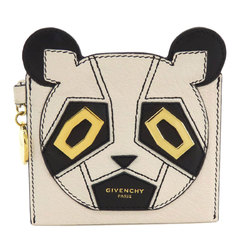 Givenchy Panda Motif Card Case Leather Women's GIVENCHY