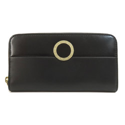 BVLGARI Round Long Wallet Leather Women's