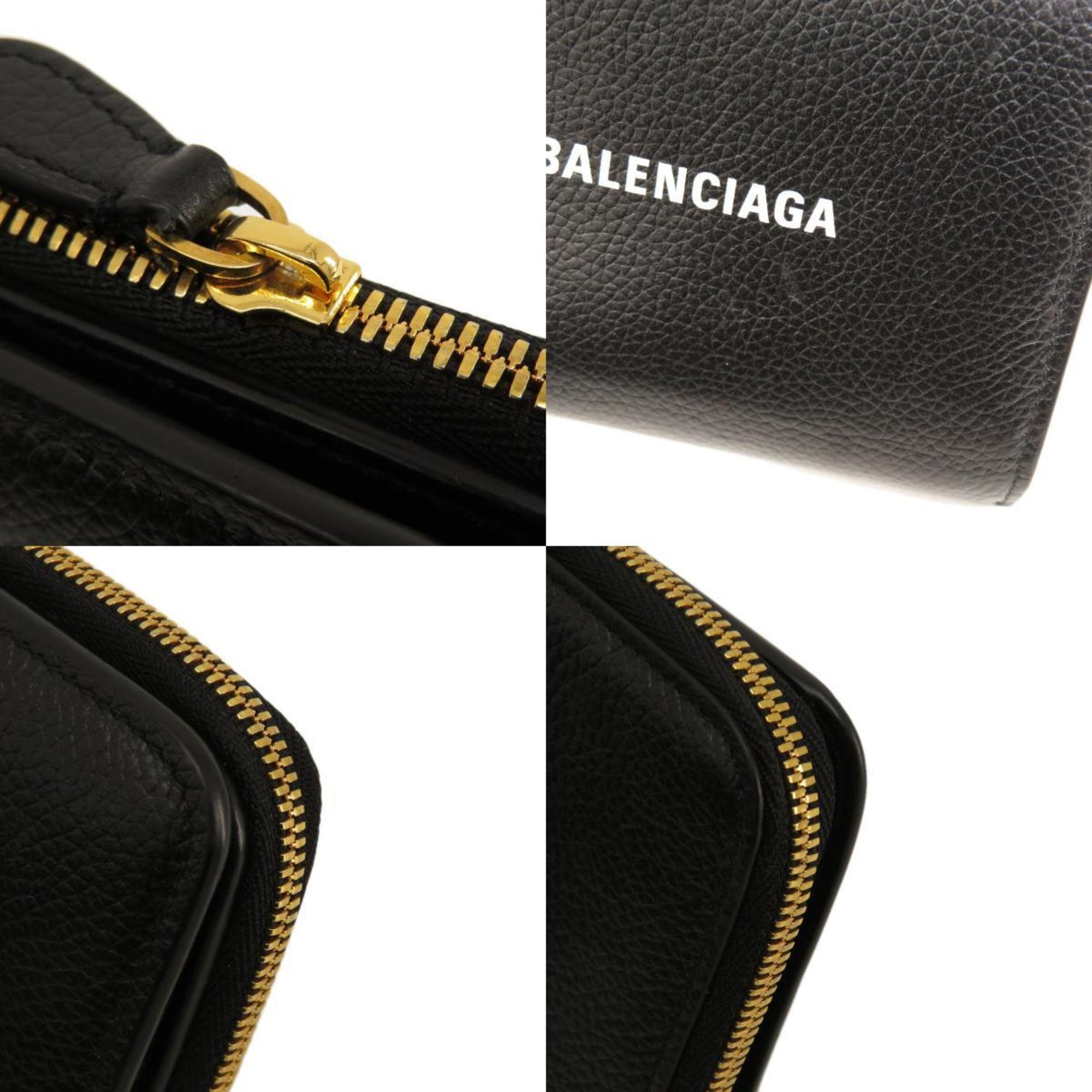 BALENCIAGA 650871 Leather Bi-fold Wallet for Women