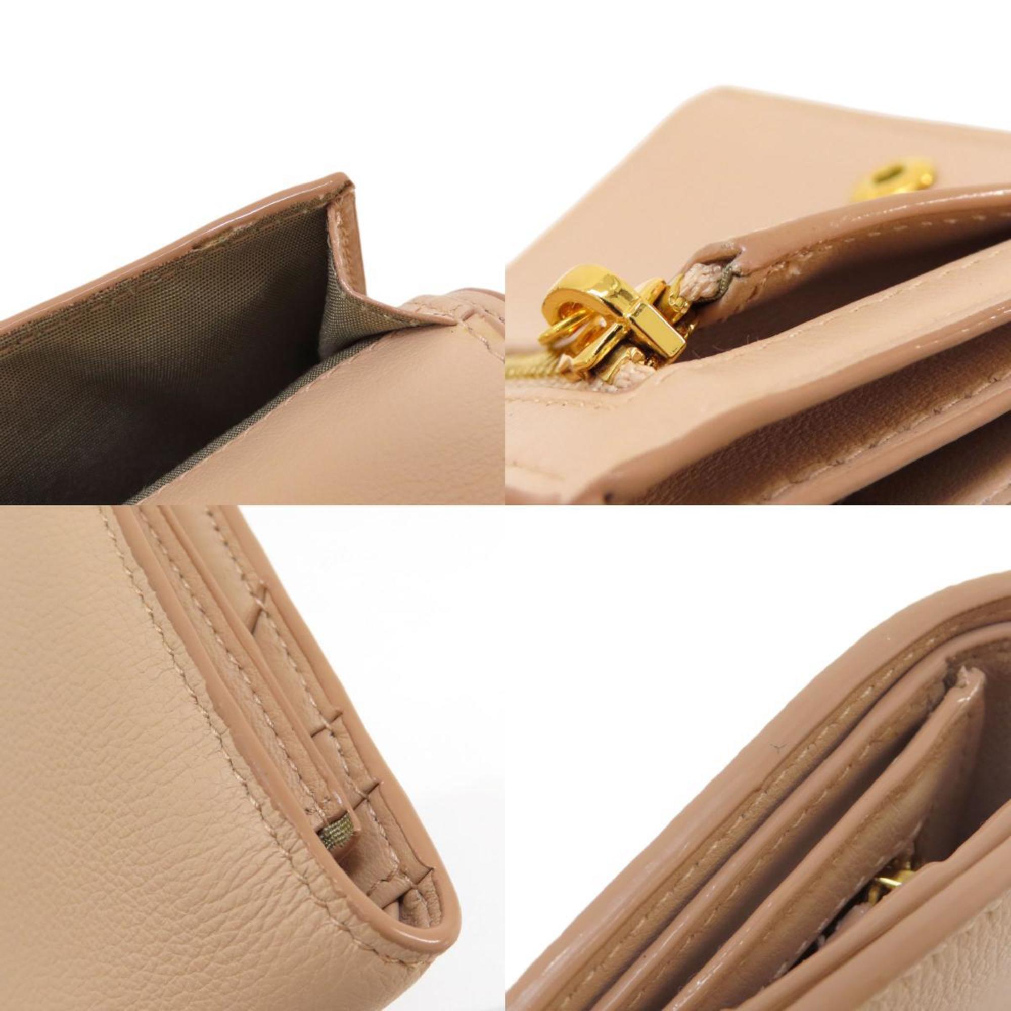BALLY Metal fittings Compact wallet Bi-fold Leather Women's