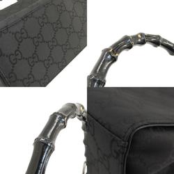 Gucci 002/1010 GG pattern bamboo tote bag, nylon material, women's, GUCCI