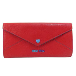 Miu Miu MIUMIU Heart Motif Long Wallet Leather Women's