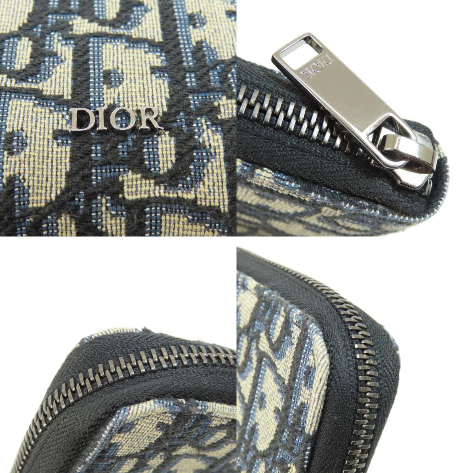 Christian Dior Trotter Pattern Coin Case Canvas Women's CHRISTIAN DIOR