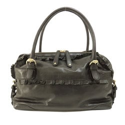 Gucci 189848 Ruffled Handbag Leather Women's GUCCI