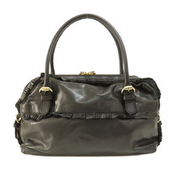 Gucci 189848 Ruffled Handbag Leather Women's GUCCI