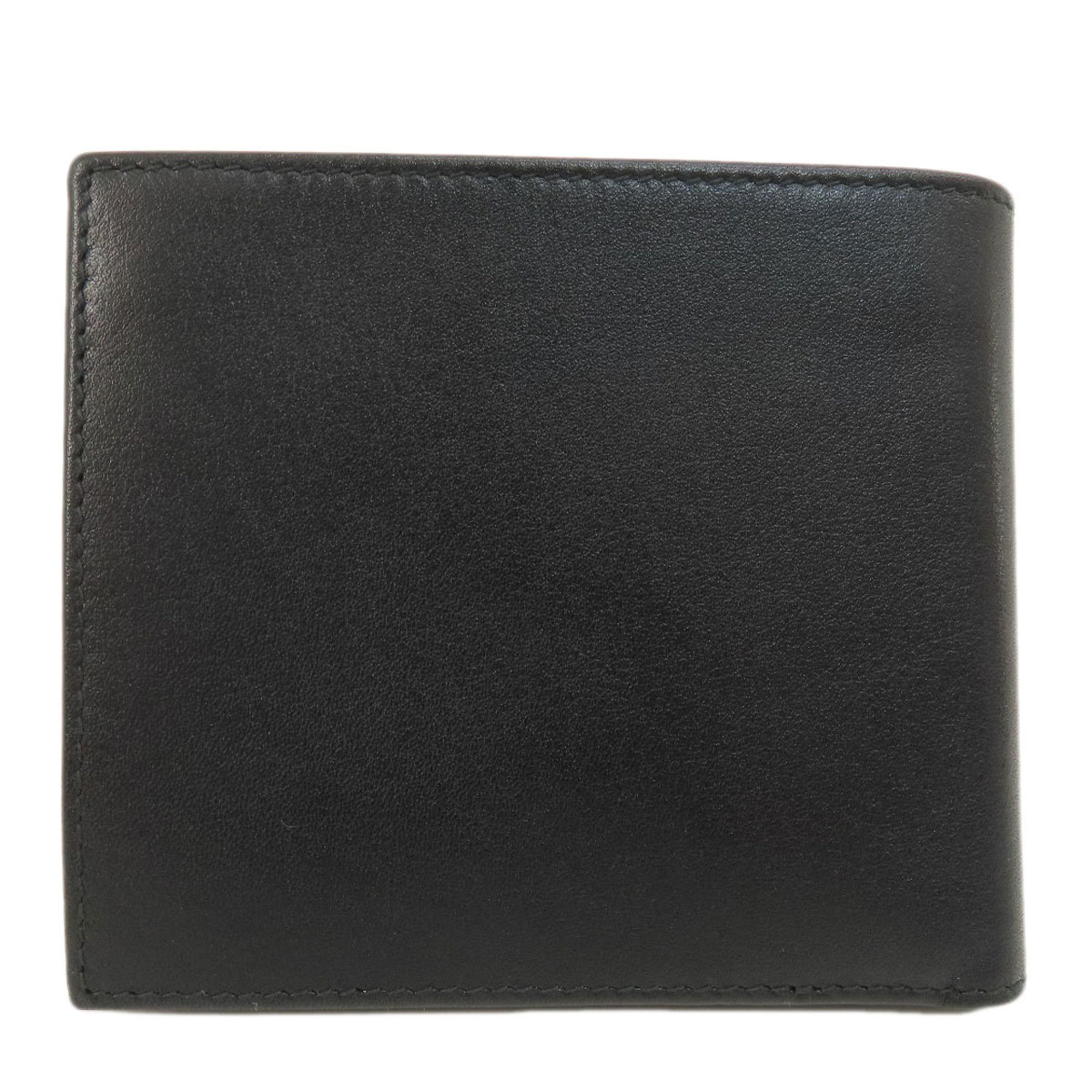 Prada metal fittings bi-fold wallet leather women's PRADA