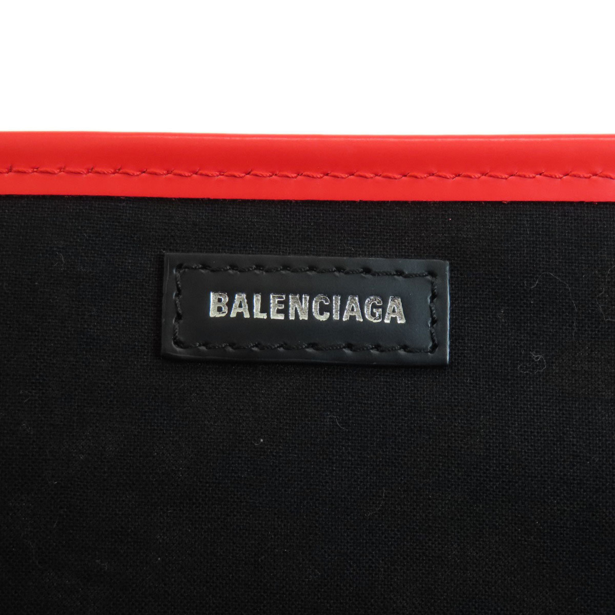 Balenciaga 329933 Navy Cabas Flower Motif Handbag Canvas Women's BALENCIAGA