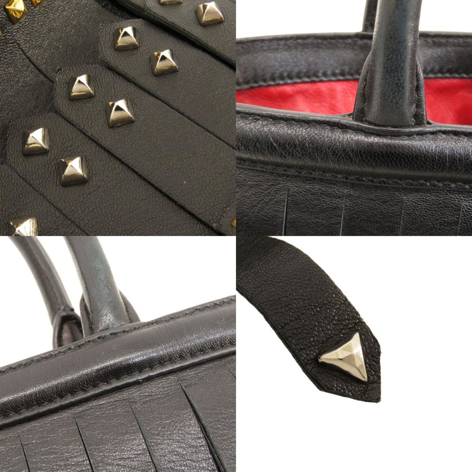 Prada Studded Handbag Leather Women's PRADA