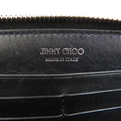 Jimmy Choo Star Motif Round Long Wallet Leather Women's
