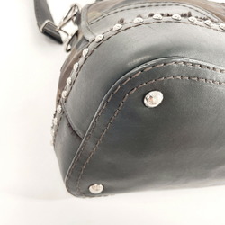 PRADA Prada Camouflage BL0688 Handbag Leather/Nylon Black Women's F4034339