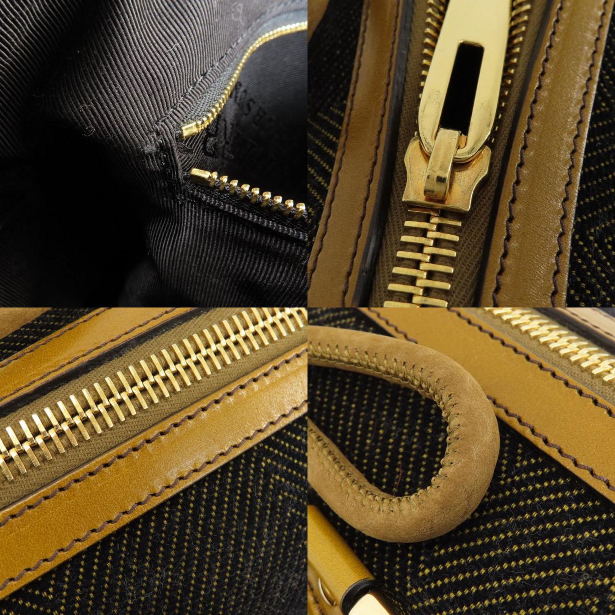 Burberry Bow Handbag Leather/Canvas Women's BURBERRY