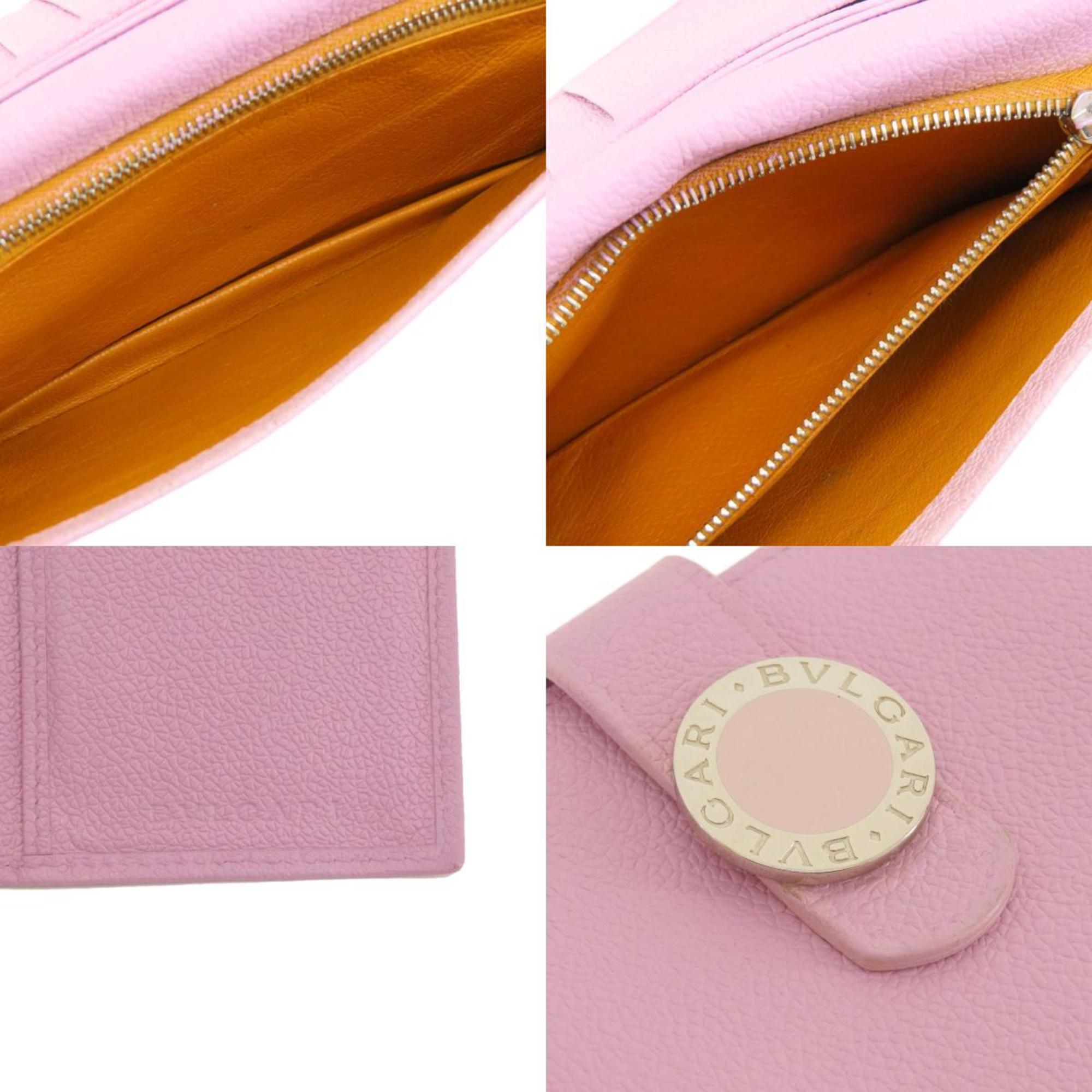 BVLGARI Long Wallet Leather Women's