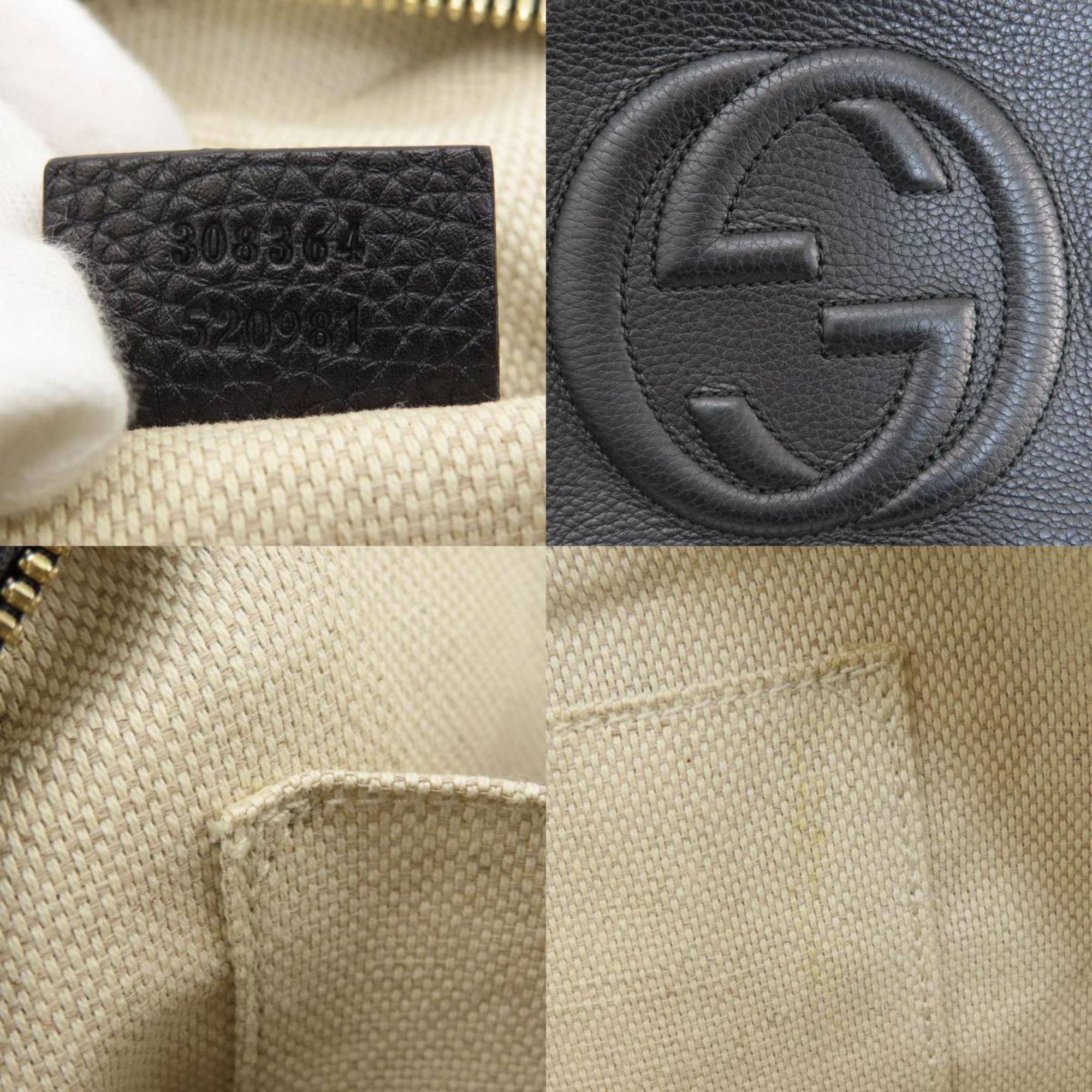 Gucci 308364 Soho Interlocking G Shoulder Bag Leather Women's GUCCI
