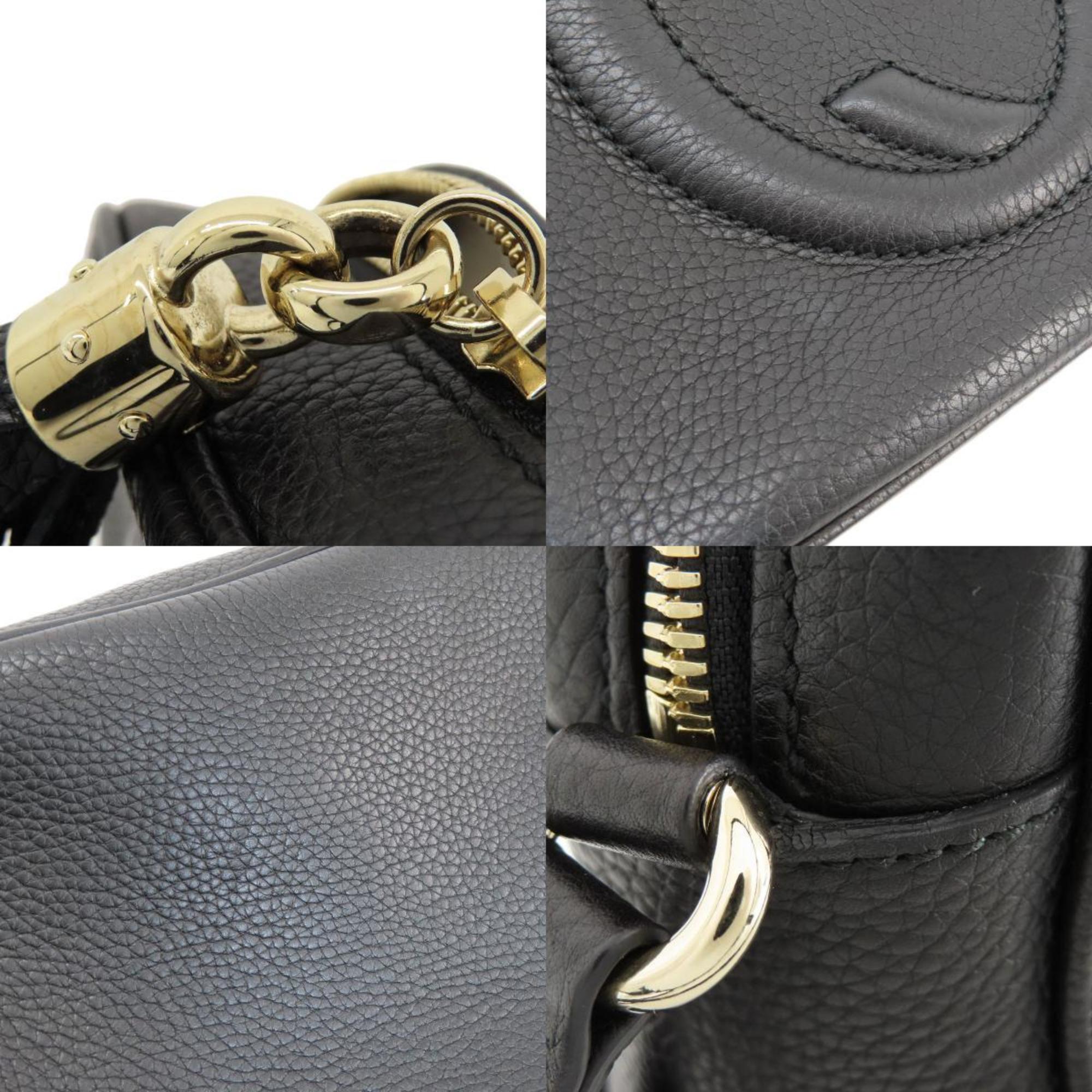 Gucci 308364 Soho Interlocking G Shoulder Bag Leather Women's GUCCI