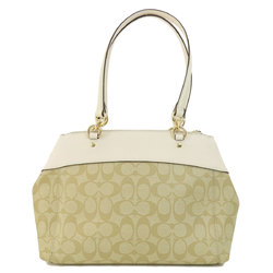 Coach F25398 Signature Handbag PVC/Leather Women's COACH