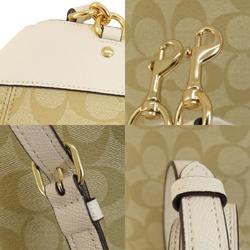 Coach F25398 Signature Handbag PVC/Leather Women's COACH