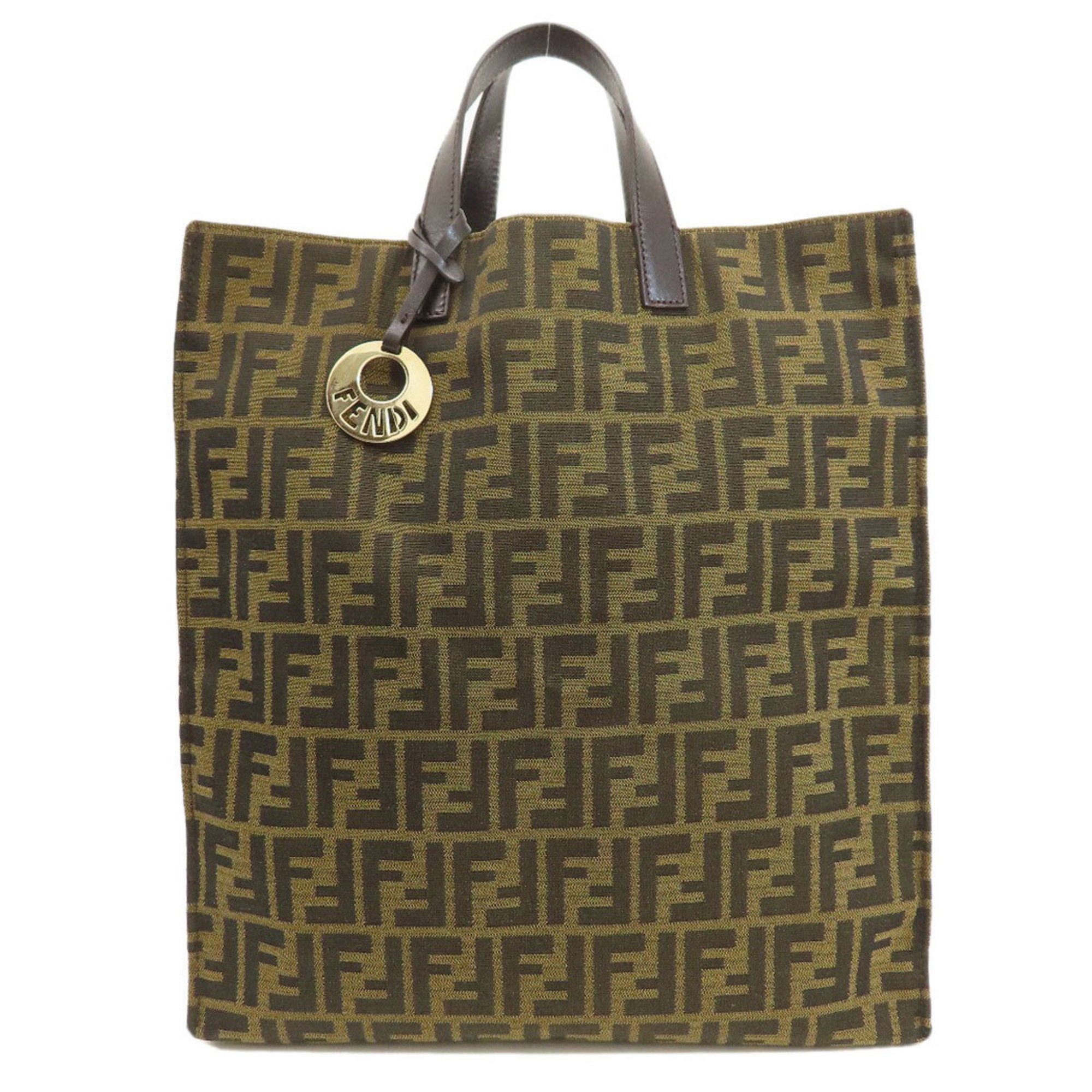 FENDI ZUCCA Handbag Canvas Women's