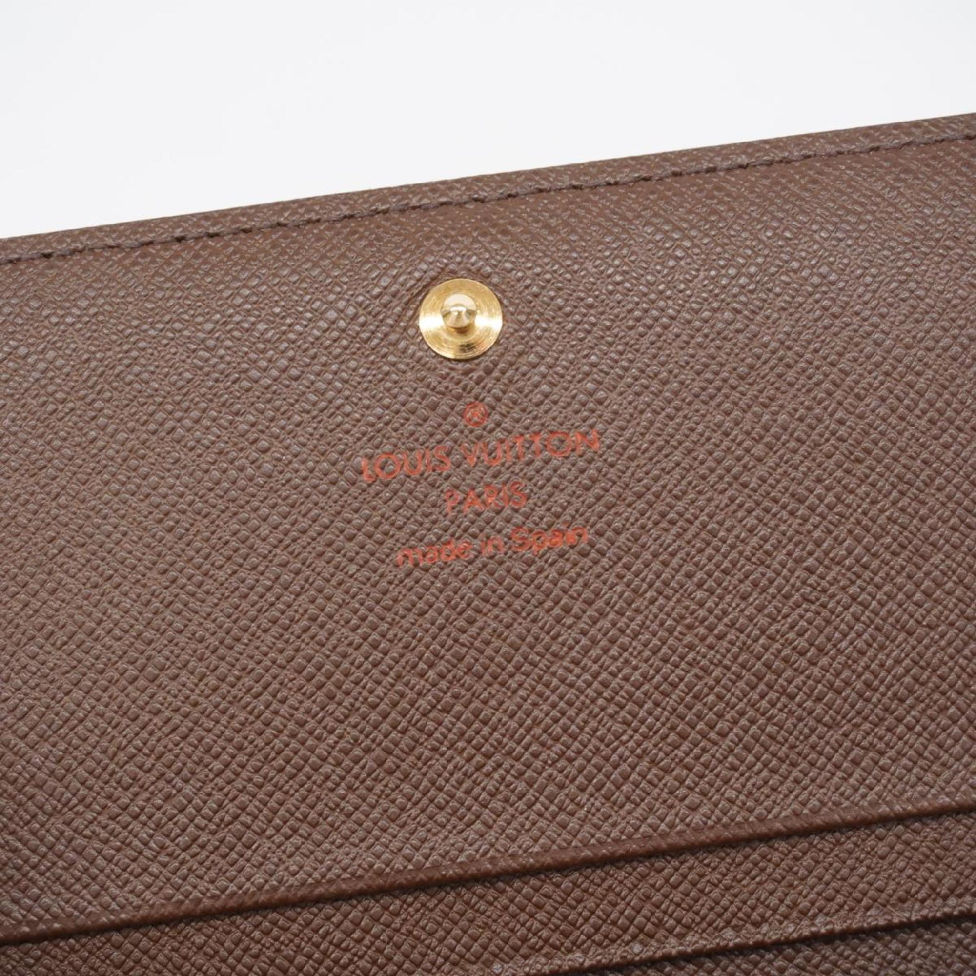 Louis Vuitton Wallet Damier Porte Monnaie Biet Tresor N61730 Ebene Men's Women's